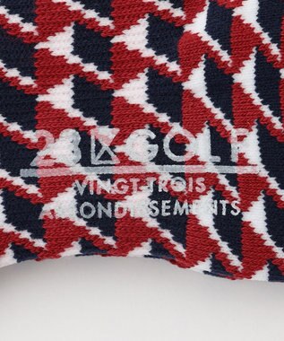 23区GOLF 【WOMEN】フラッグアンクルソックス レッド系5