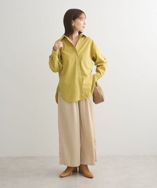 Green Parks つやサテンパンツ Light Beige