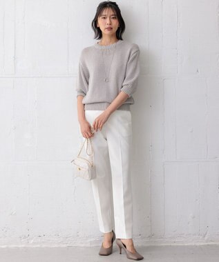 23区 S 【Oggi2月号掲載/新色追加】TRストレッチギャバ テーパードパンツ ホワイト系