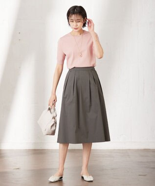 J.PRESS LADIES 【洗える】バイオエアフロー フレアー スカート グレー系