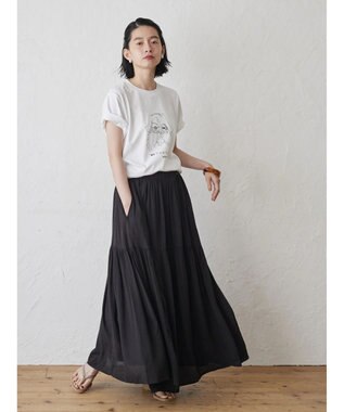 AMERICAN HOLIC ティアードギャザースカート Black