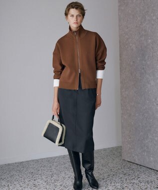 ICB 【CLASSY.1月号掲載】トリミングスクエア ショルダーバッグ ブラック系