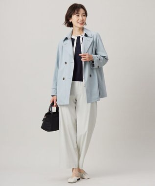 J.PRESS LADIES L 【洗える・ニットセット】TRIM TWIN ニット ネイビー×ベージュ系