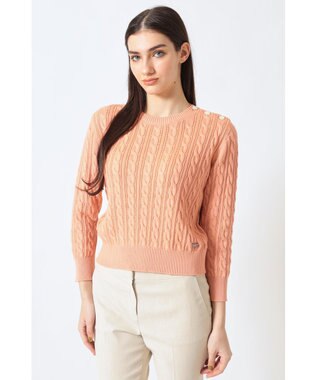 DAKS ミックスケーブル ニットプルオーバー（無撚コットン）