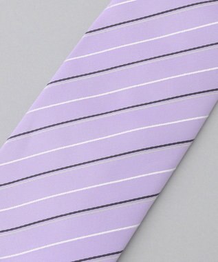 GOTAIRIKU GOTAIRIKU別注【日本製】シルク ネクタイ_ストライプ パープル系1