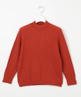 J.PRESS LADIES 【洗える】KNIT BASIC ハイネック ニット オレンジ系