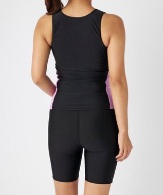 OP／FILA タンキニフィットネス水着 ブラック×ピンク