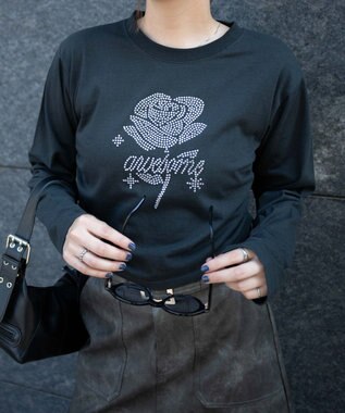 WEGO ラインストーンサイドドロストロンT ブラック