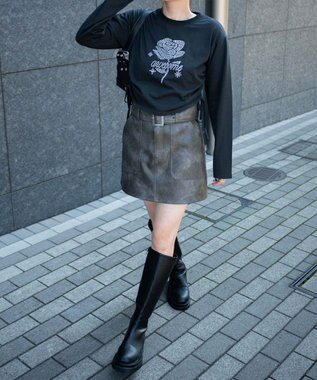 WEGO ラインストーンサイドドロストロンT ブラック