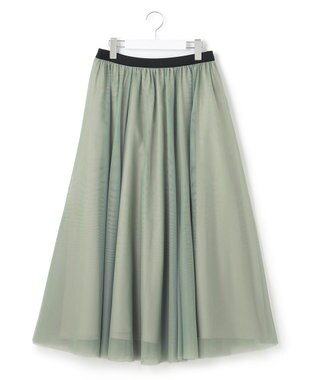 23区 【WEB限定/洗える】エアリーチュール スカート ライトグリーン系