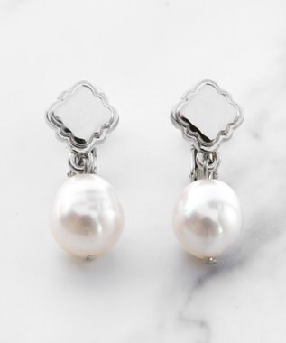 TOCCA CLOVER & PEARL EARRINGS 淡水バロックパールイヤリング シルバー系