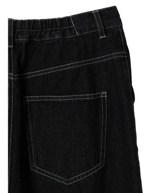 earth music&ecology タックホックデニムパンツ Black