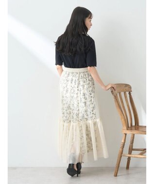 earth music&ecology Ｍｕｌｔｉｗａｙチュールスカート Flower