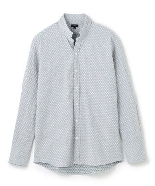 JOSEPH HOMME トライジャガードストレッチ　ウィングカラーシャツ ピーコックグリーン系