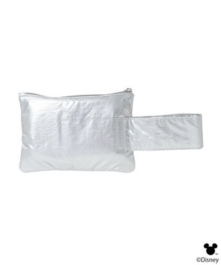 earth music&ecology 【予約】Disney/ミッキーチャーム付きレターモチーフポーチ シルバー