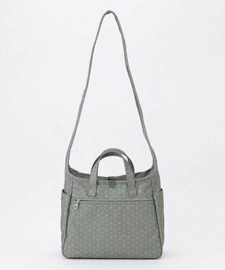 Y'SACCS キュービック×ポイントドット　2WAYトート＆ショルダー　Sサイズ アッシュグリーン