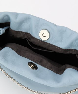 russet レザー巾着ミニショルダーバッグ(CE-1637) L.Blue