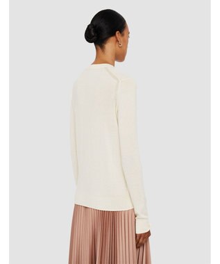 JOSEPH 【洗える】コットンカシミヤ　ラウンドネックニット Ivory