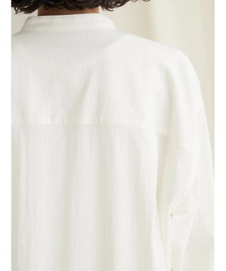 CRAFT STANDARD BOUTIQUE レーヨンデシンバンドカラーシャツ Off White