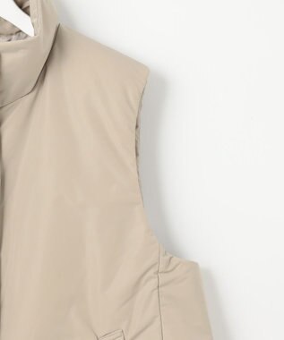 自由区 L 【洗える】パッファー ベスト ベージュ