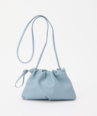 russet レザー巾着ミニショルダーバッグ(CE-1637) L.Blue