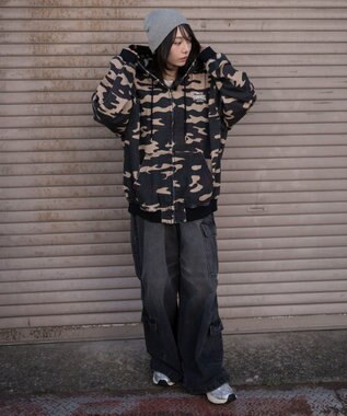 WEGO 【ユニセックス着用ITEM】ワーカーズフードブルゾン 柄1