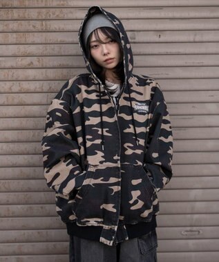 WEGO 【ユニセックス着用ITEM】ワーカーズフードブルゾン 柄1