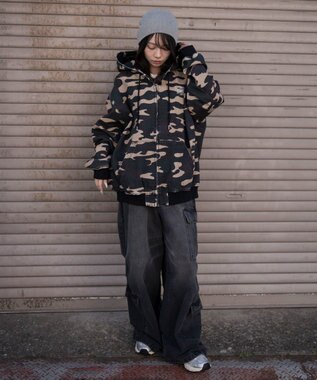 WEGO 【ユニセックス着用ITEM】ワーカーズフードブルゾン 柄1