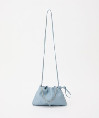 russet レザー巾着ミニショルダーバッグ(CE-1637) L.Blue