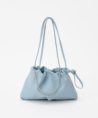 russet レザー巾着ミニショルダーバッグ(CE-1637) L.Blue