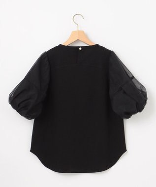 組曲 【WEB限定】チュールポンチドッキング Tシャツ ブラック系