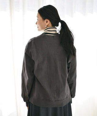 caqu caqu x GoodOn 9ozジャージー カーディガン charcoal gray