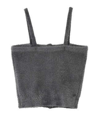 AMERICAN HOLIC 【2WAY】シャギーニットチューブトップ Charcoal Gray