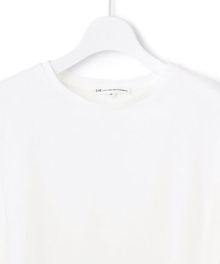 23区 L 【洗える】コンパクトヤーン フレアデザイン ノースリーブ カットソー ホワイト系