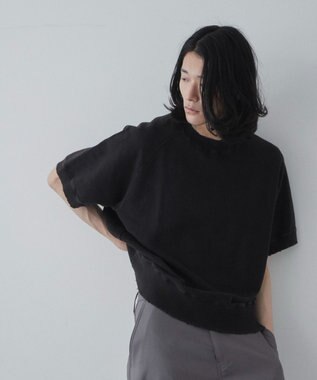 WEGO 【ユニセックス着用ITEM】ハーフスリーブスウェット ブラック