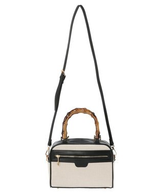 earth music&ecology バンブーテイストハンドルバッグ Beige