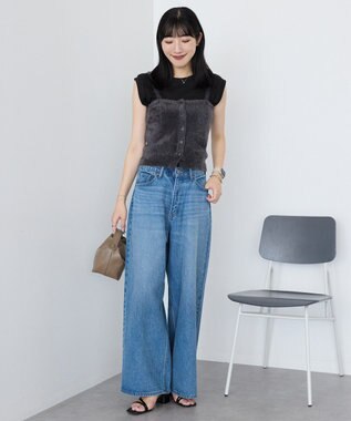 AMERICAN HOLIC 【2WAY】シャギーニットチューブトップ Charcoal Gray