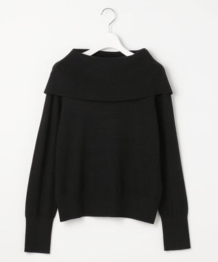 ANY SIS 【WEB・一部店舗限定】オフショルダー ニット ブラック