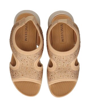 Bridget Birkin 【VINCULUM】フレックスソールビジューサンダル ベージュ