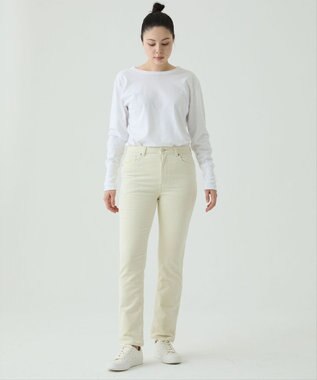 caqu スリムストレート 裏起毛コーデュロイパンツ