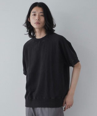 WEGO 【ユニセックス着用ITEM】ハーフスリーブスウェット ブラック