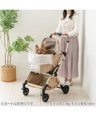 PET PARADISE ペットパラダイス クール カート用 クッション 《苺花柄》 ホワイト×レッド