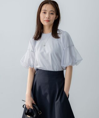 組曲 L 【VERY掲載・WEB限定】チュールカバー カットソー ライトグレー系