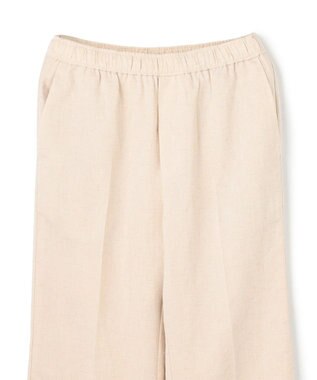 UNFILO 【セットアップ着用可/ウエストゴム】TENNEN TOUCH セミフレア パンツ ベージュ