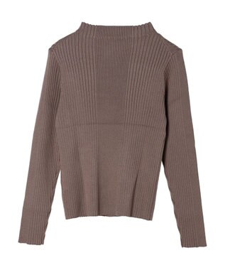 earth music&ecology 切り替えリブニットプルオーバー Mocha