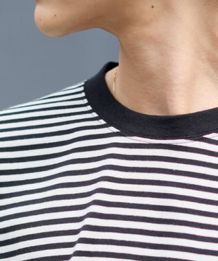 WEGO ワイドスリーブボーダーT（長袖） ブラックボーダー