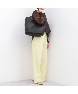 UNBILLION ペルケ perche / ガーメントレザー・サスティナブルサークルトート ブラック