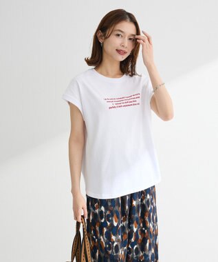 Green Parks ・ｓｗｉｎｇ　ｂｙ　フレンチスリーブ刺繍ＴＥＥ Off White