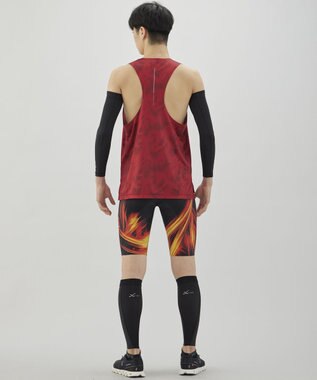 CW-X 【MEN】 CW-X メンズ スポーツタイツ ハーフ(ひざ上丈) 下半身サポート(股関節・腰・おしり・ふともも) マラソン 球技 HZO695 /ワコール レッド