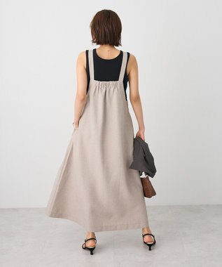 CRAFT STANDARD BOUTIQUE リネンライクフレアジャンパースカート Beige